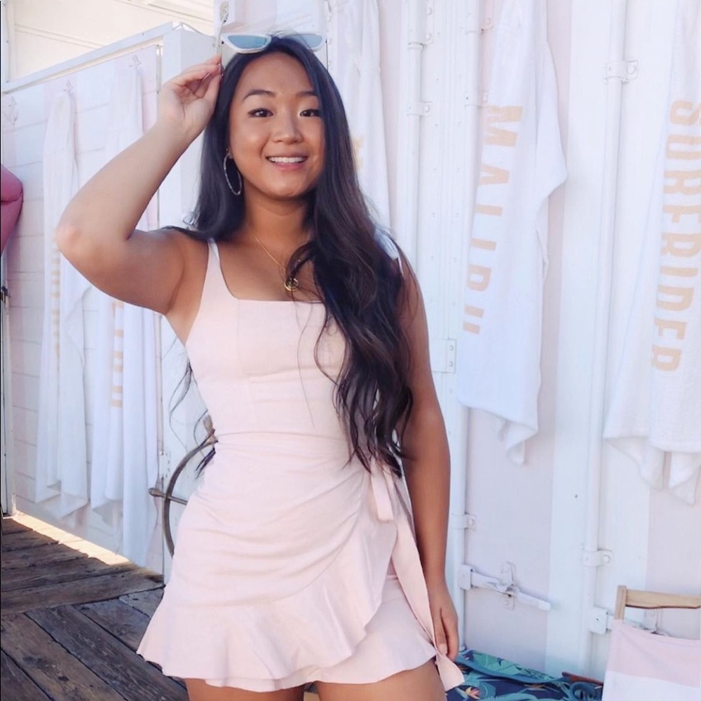 Princess Polly Cottage Hill Mini Dress Blush